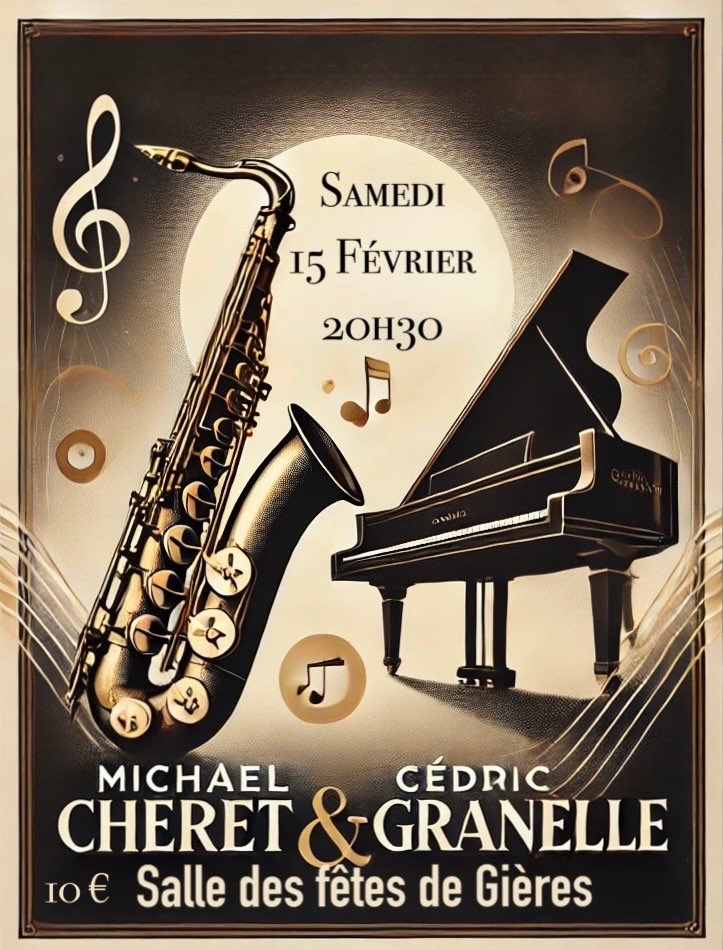 Duo JAZZ  Cedric Granelle (piano)  & Cheret Michael (saxophone)